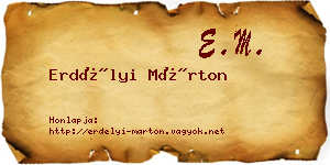 Erdélyi Márton névjegykártya